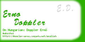 erno doppler business card